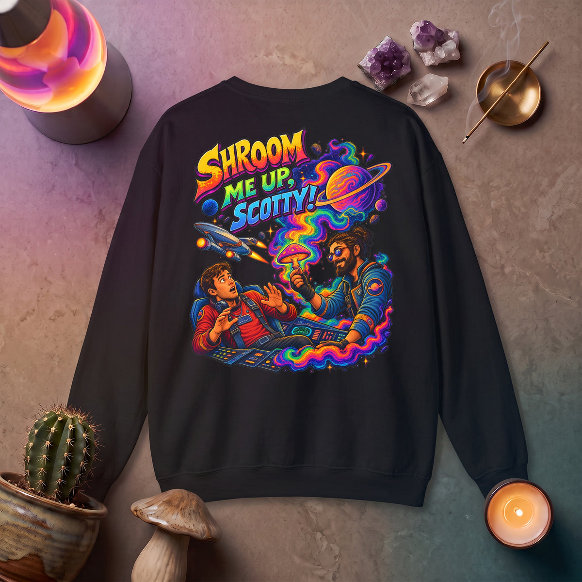 Shroom Me Up Scotty! Long Sleeve T‑Shirt
