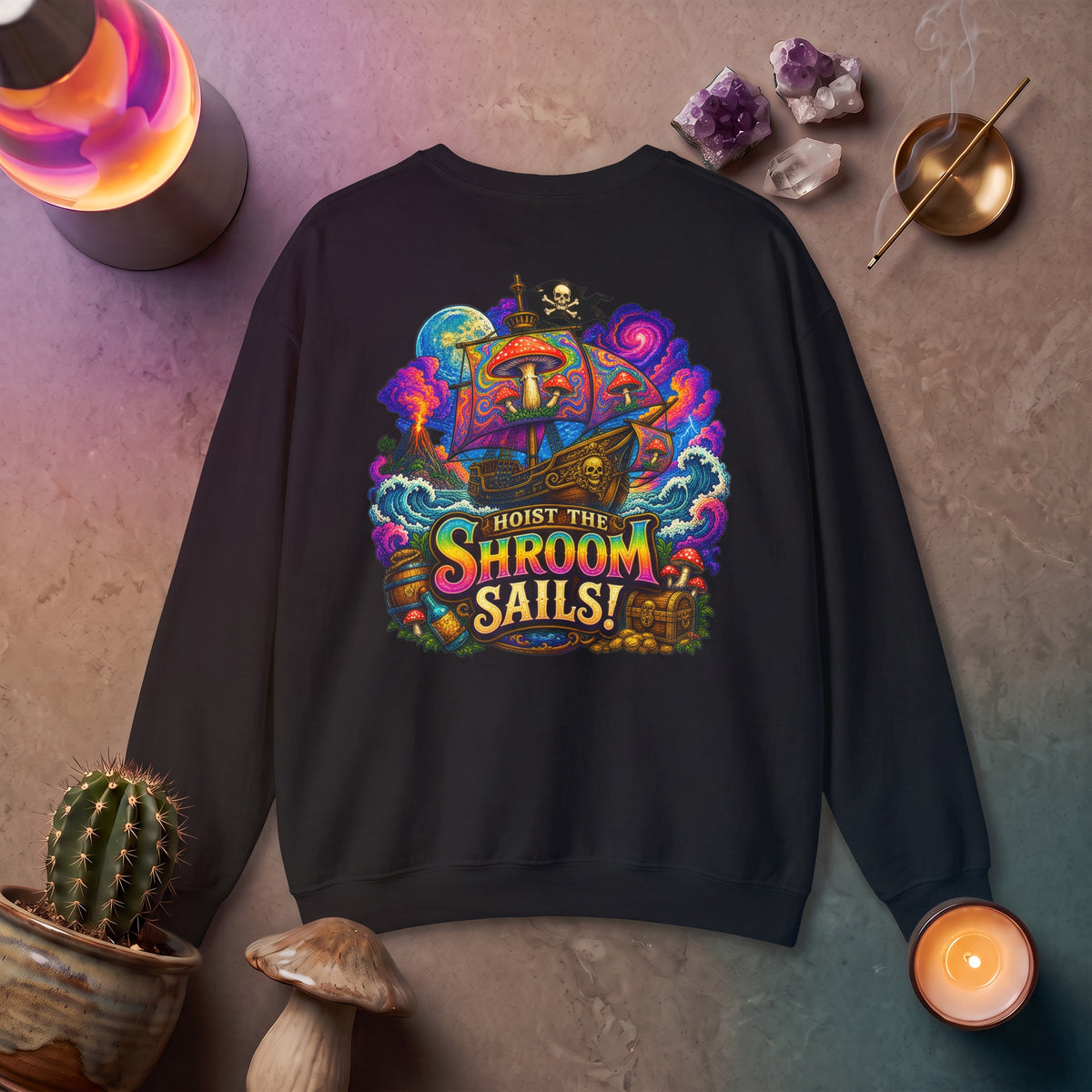 Hoist the Shroom Sails! Long Sleeve T‑Shirt