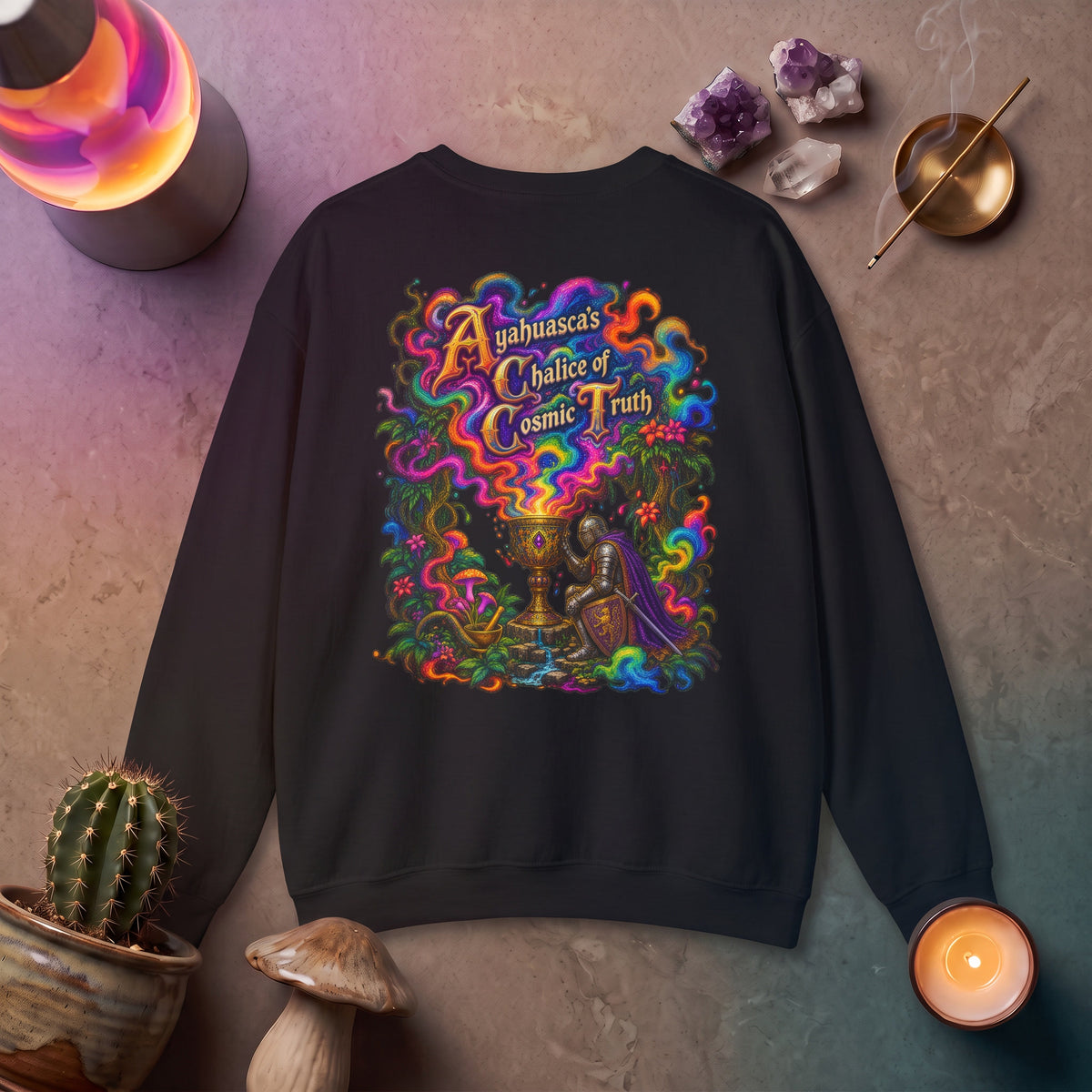 Ayahuasca Chalice Long Sleeve Tee — Psychedelic Cosmic Truth Graphic