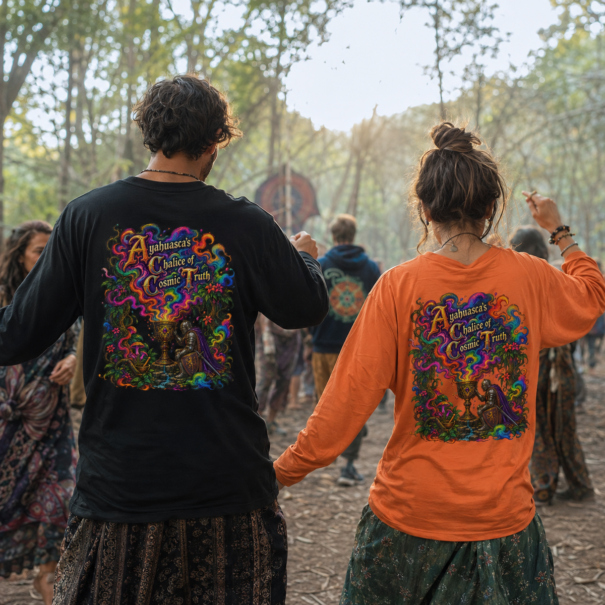 Ayahuasca Chalice Long Sleeve Tee — Psychedelic Cosmic Truth Graphic