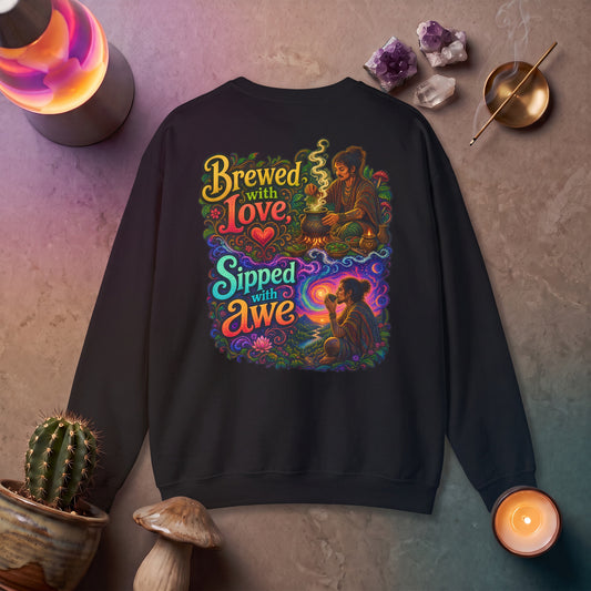 "Brewed with Love, Sipped with Awe" Long Sleeve Tee