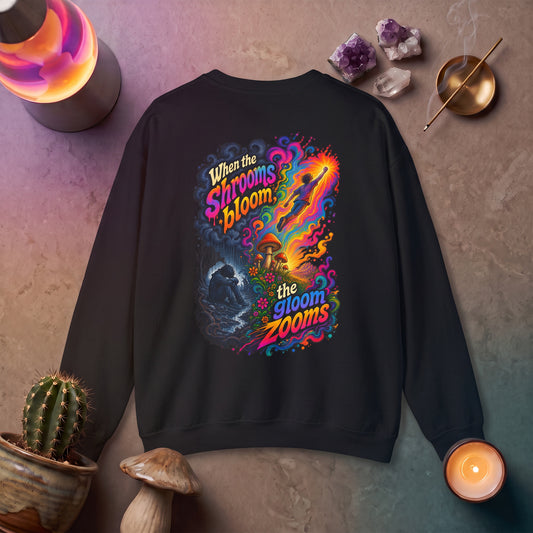 "When the Shrooms Bloom, The Goom Zooms" Psychedelic Design Long Sleeve T-Shirt