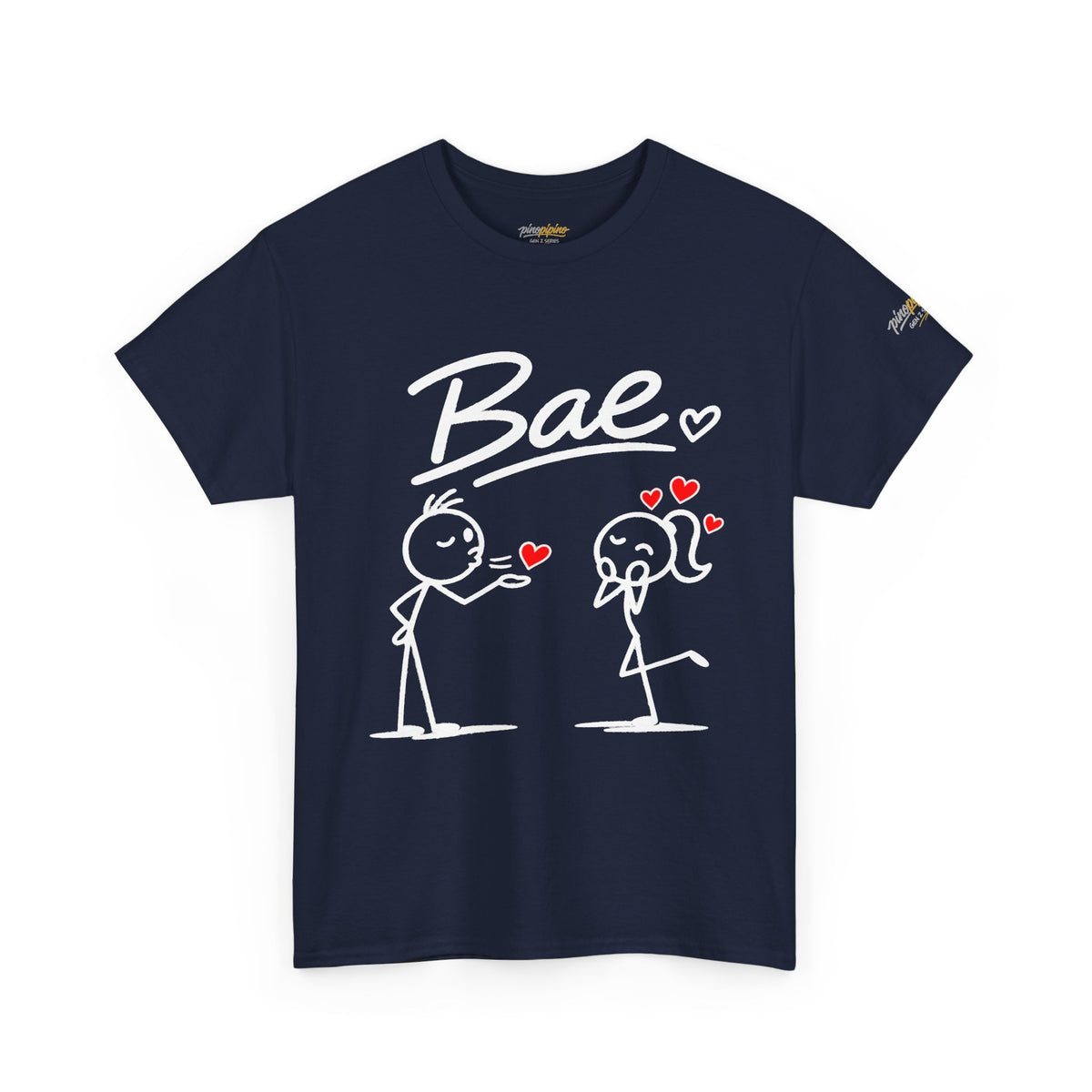 "Bae" Stick Figure Couple T‑Shirt — Cute Romantic Tee