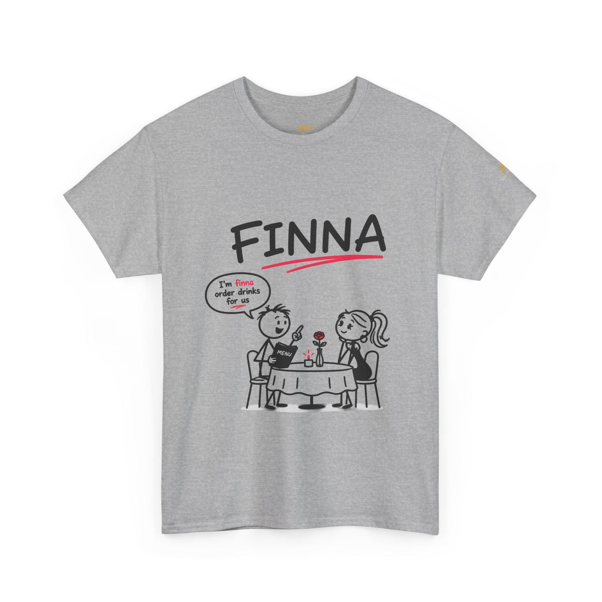 "FINNA" Gen z Slant Cartoon Tee