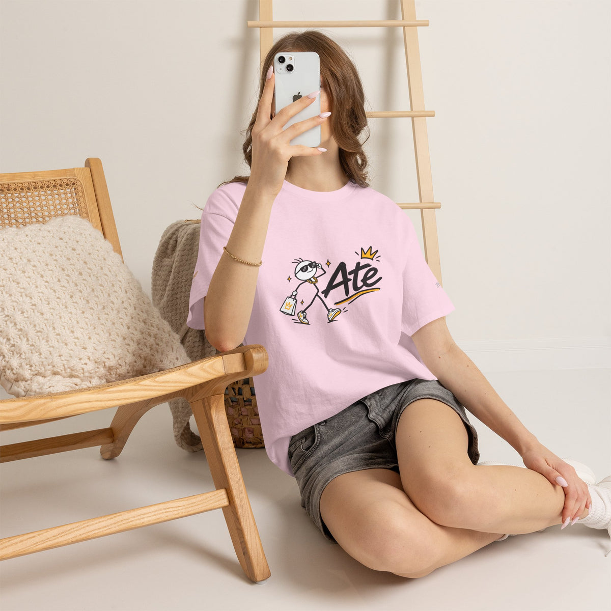 "Ate" Stickman Gen Z Slang Tee