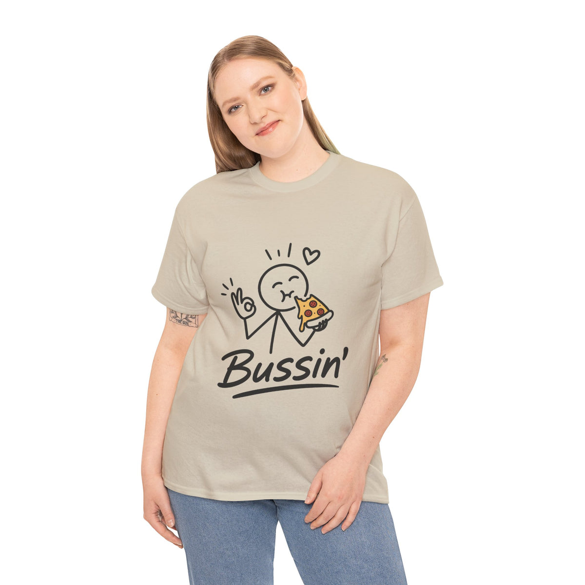 Pizza"'Bussin'" Tee — Funny Pizza Lover T‑Shirt
