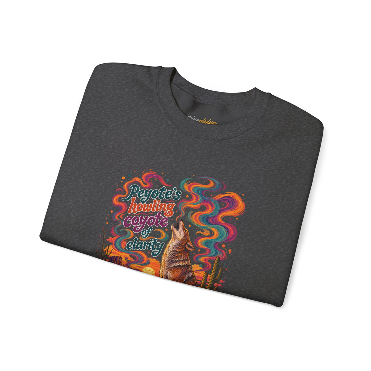 “Peyote’s Howling Coyote Clarity” Graphic Crewneck Sweatshirt