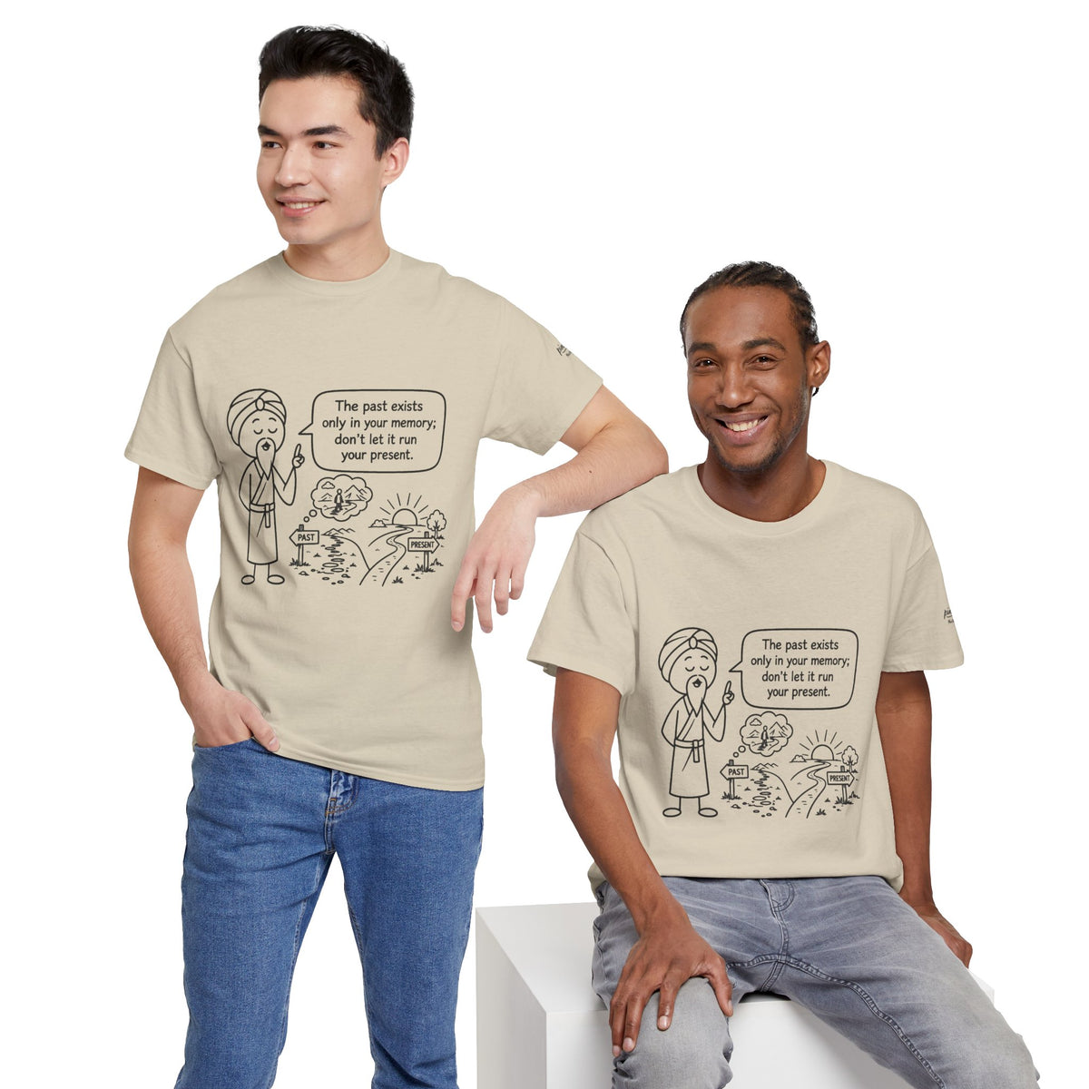 Inspirational Master Lee's Wisdom Graphic Tee — "The past exists only in your memory; don't let it ruin your present."