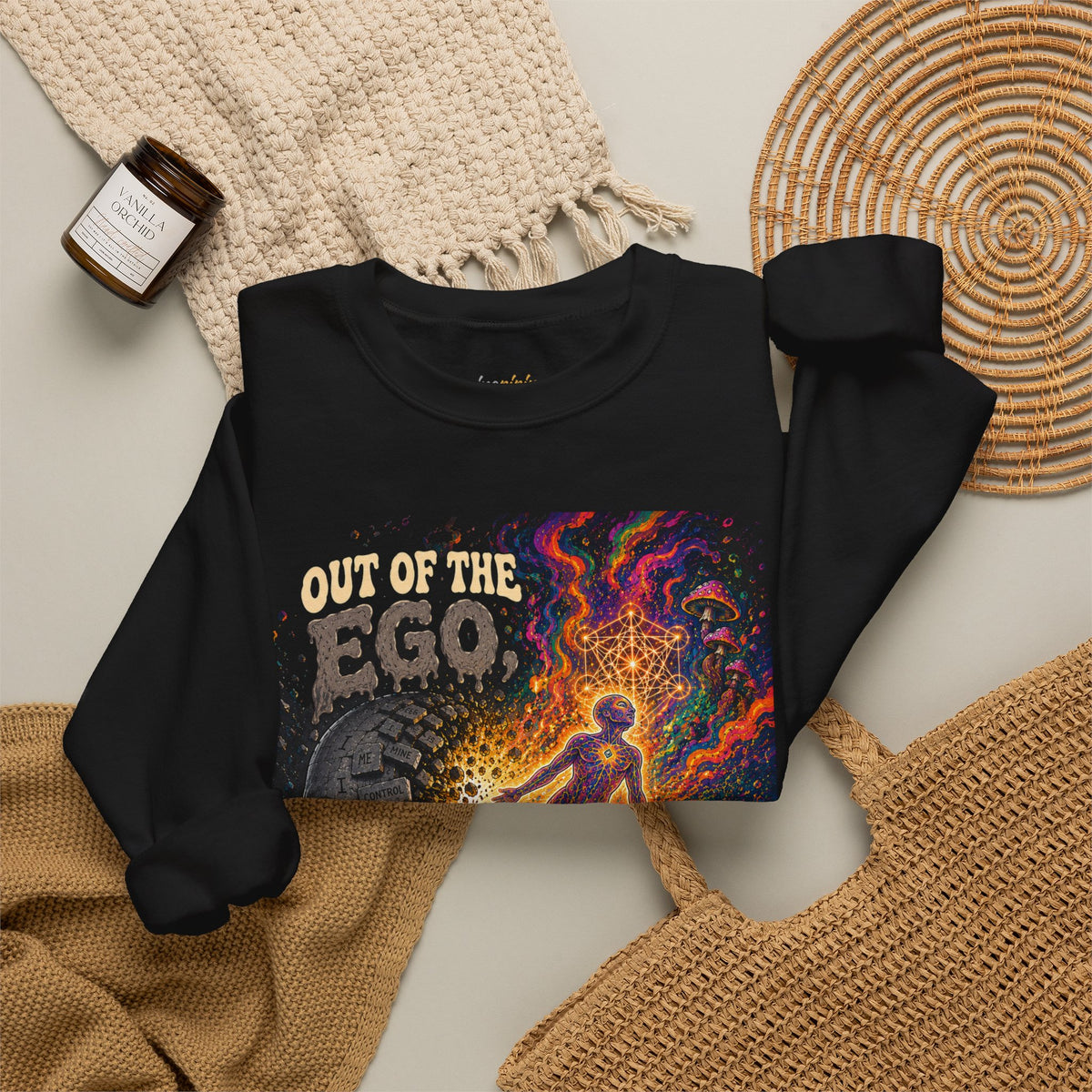 "Out of the Ego Into the DMT Blast" Psychedelic Crewneck Sweatshirt