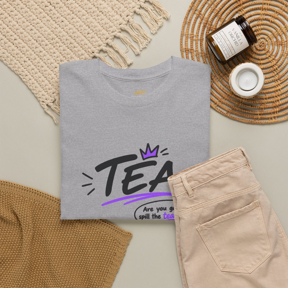 "Tea: Are you going to spill the tea or what?" Cartoon Graphic Tee
