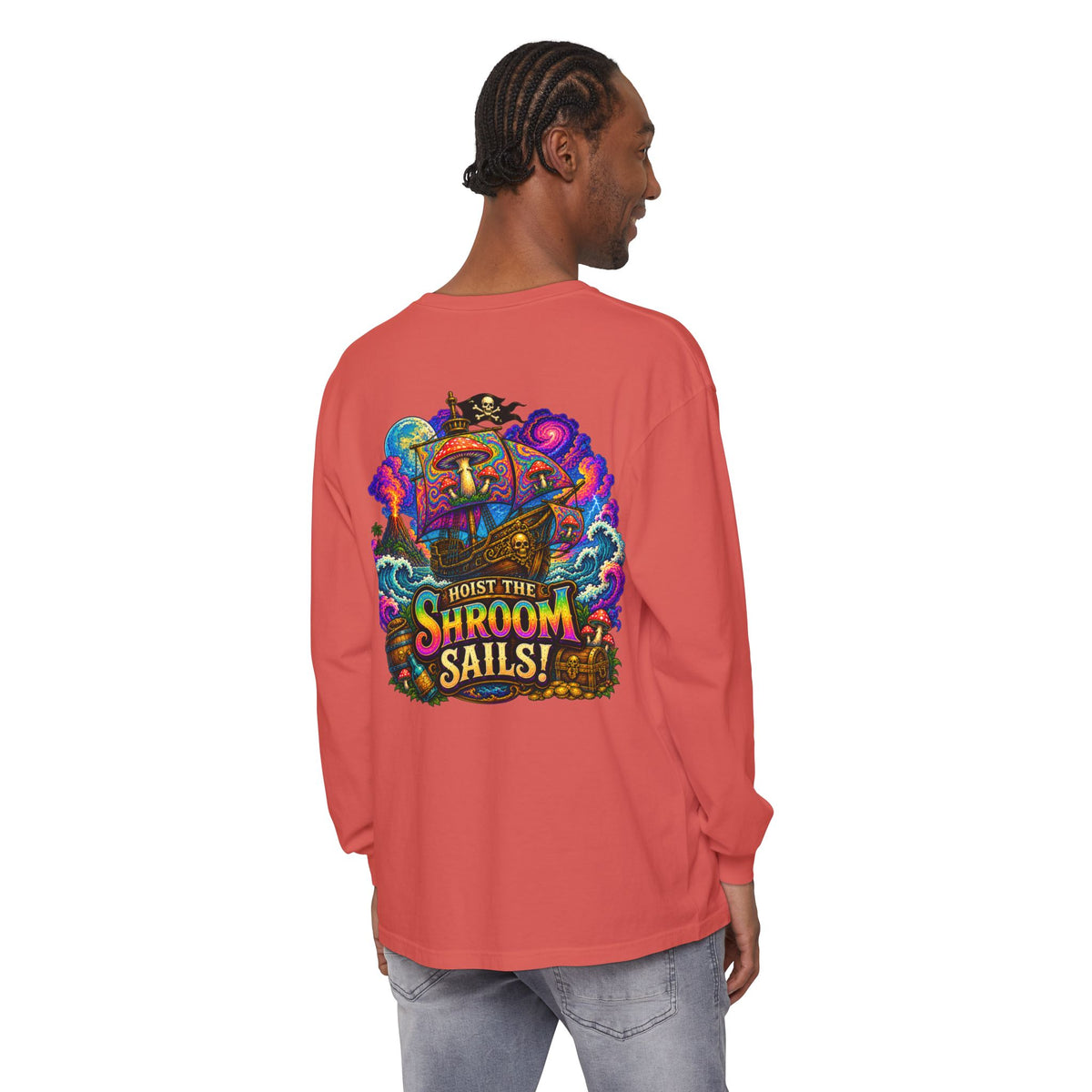 Hoist the Shroom Sails! Long Sleeve T‑Shirt