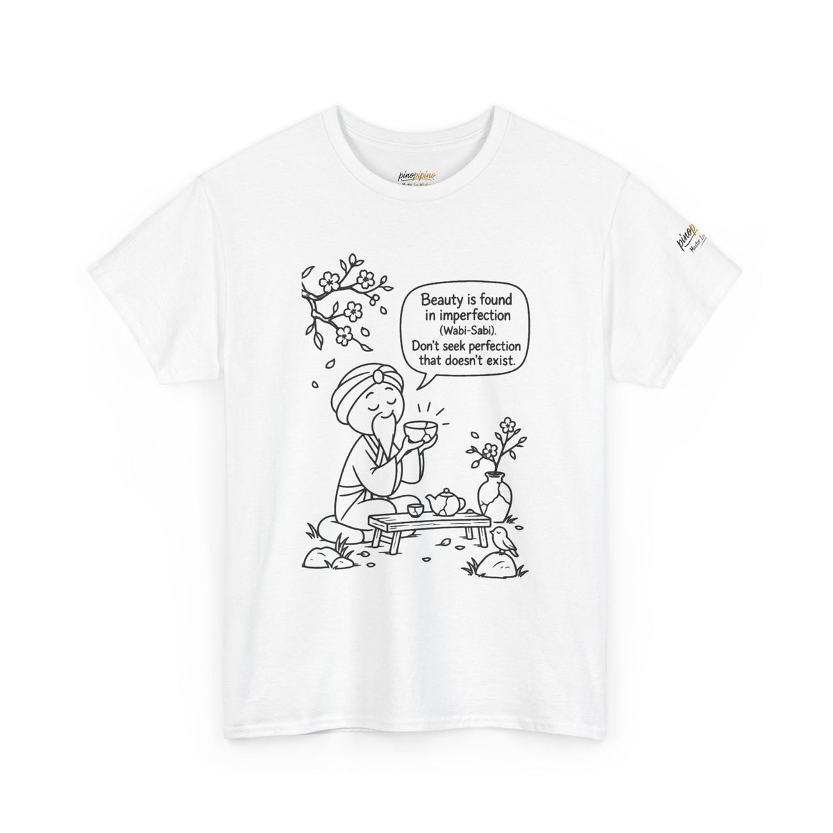 "Beauty is Found in Imperfection" Mindful Graphic Cotton Tee
