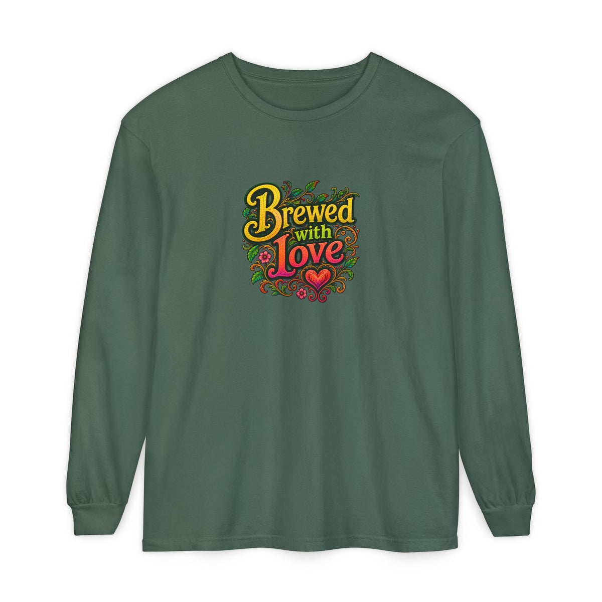"Brewed with Love, Sipped with Awe" Long Sleeve Tee