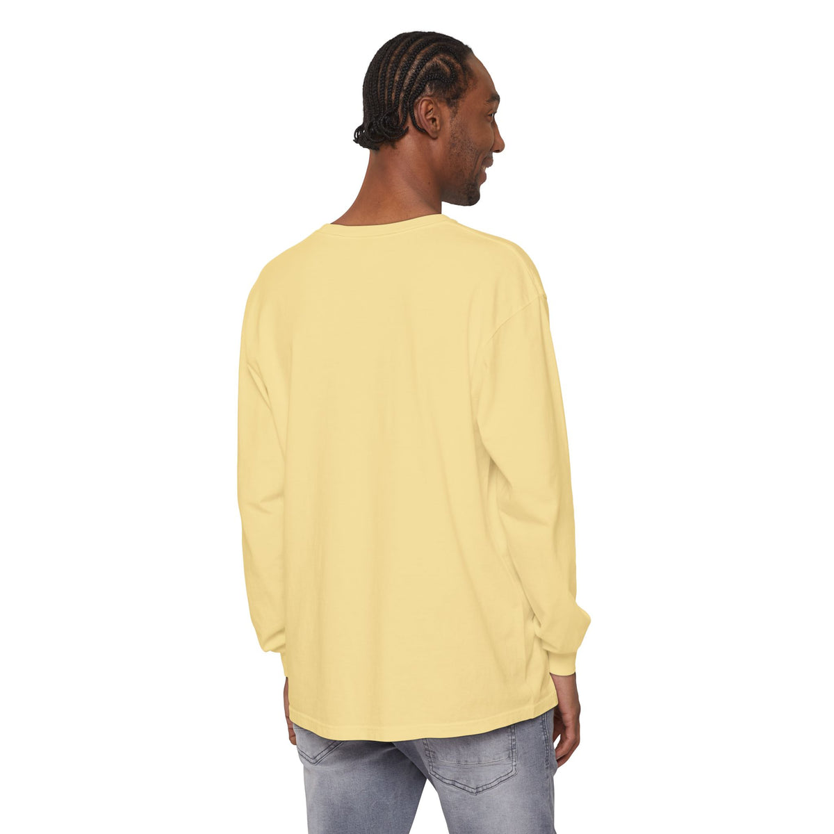 "Shrooming Where the Grass Is Greener" - Front Design Psychedelic Mushroom Long Sleeve T‑Shirt