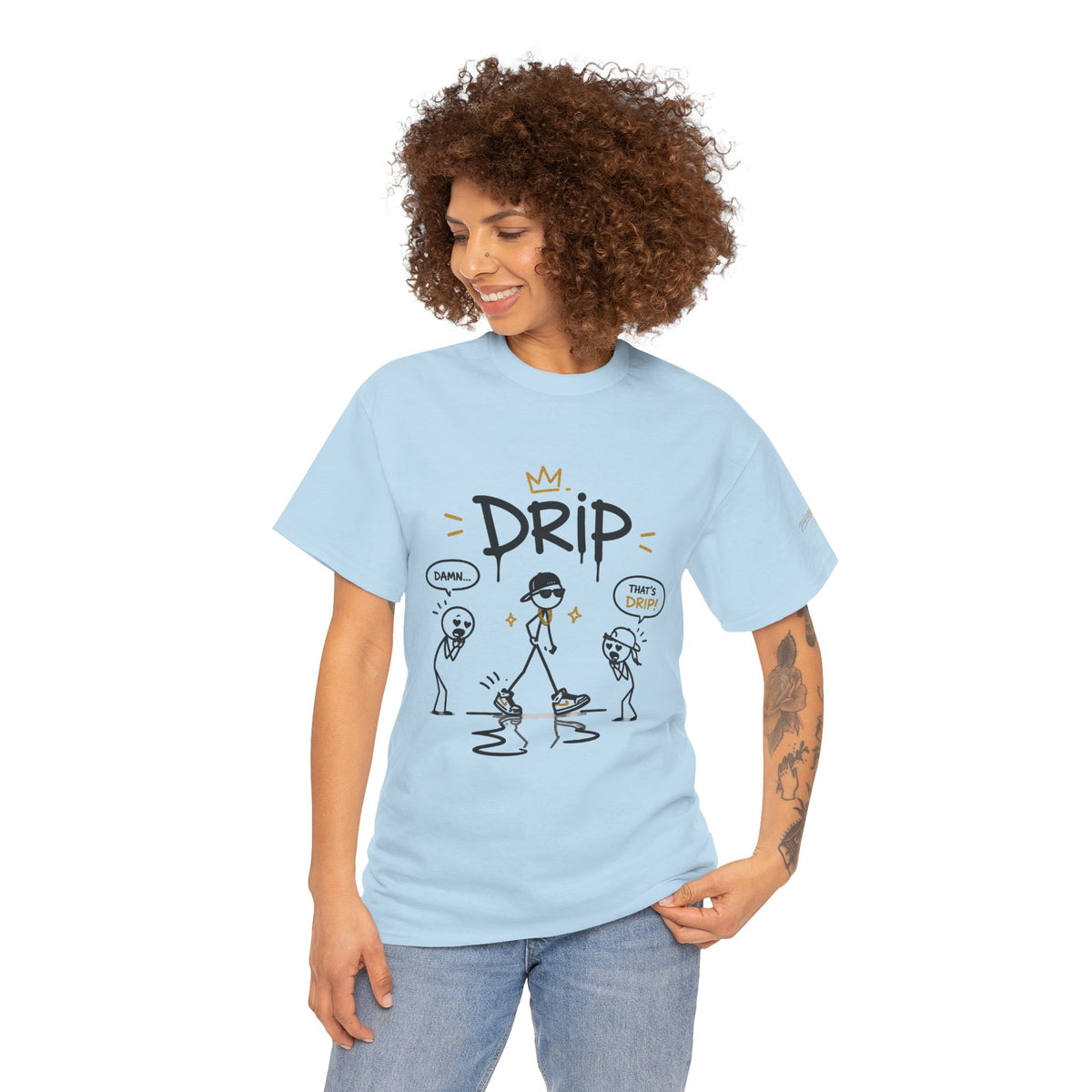 "Drip" Gen Z Slang Funny Stick Figure T‑Shirt