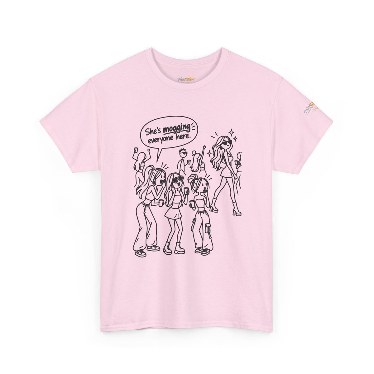 "She's mogging everyone here" Cartoon Tee