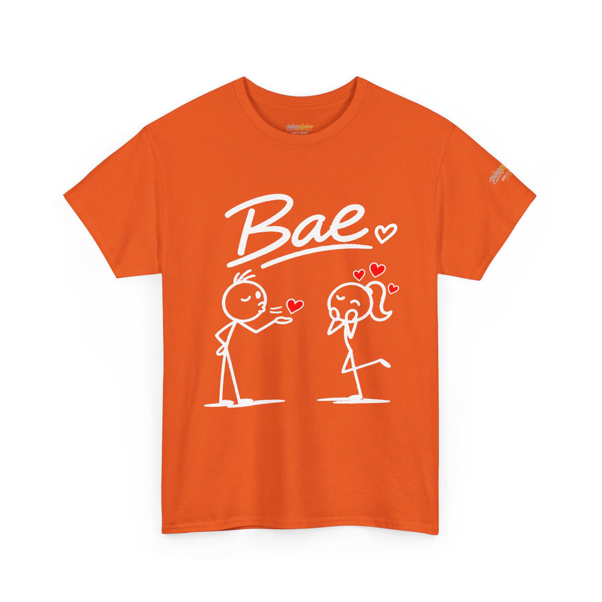 "Bae" Stick Figure Couple T‑Shirt — Cute Romantic Tee