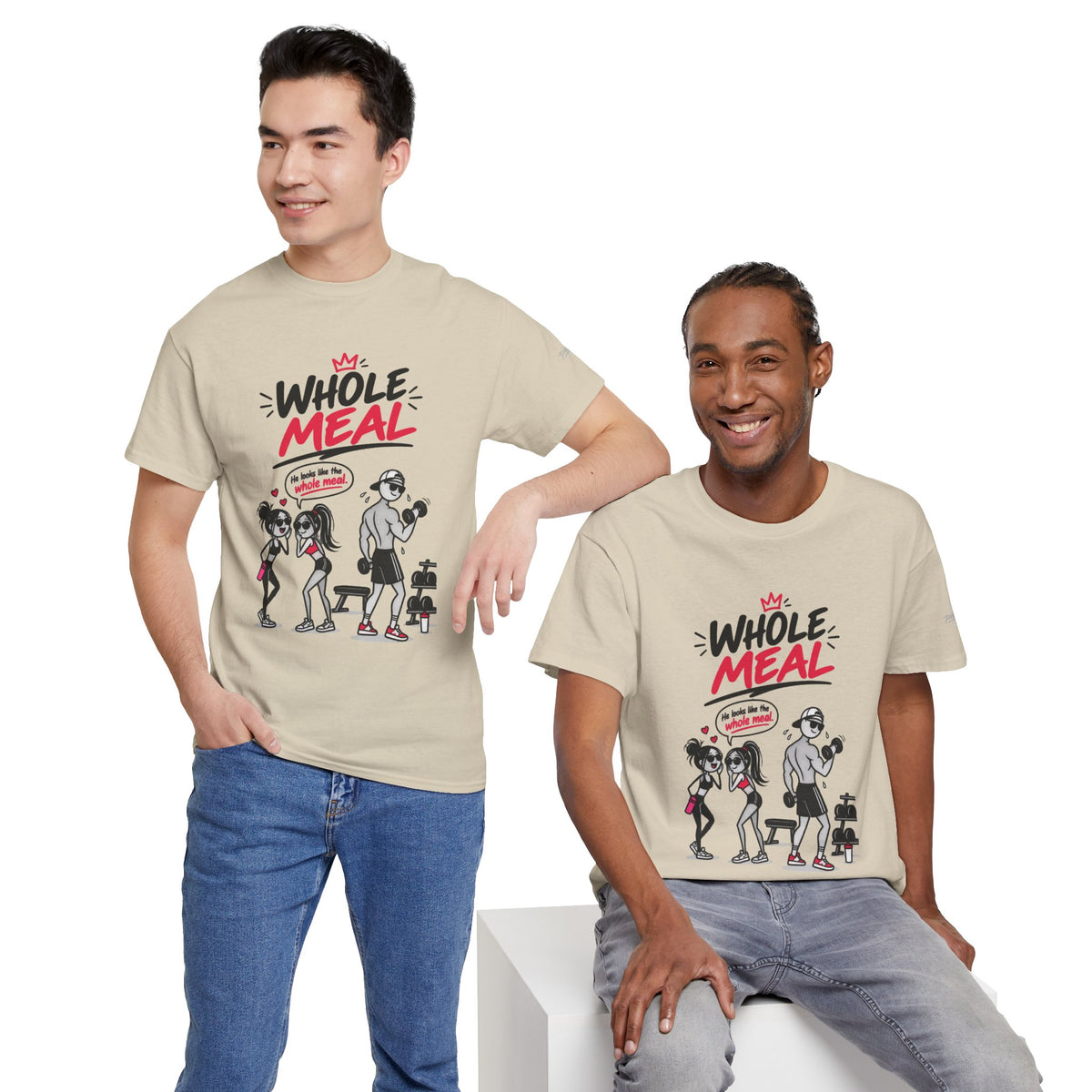 Fitness Tee — "Whole Meal" Gym Motivation Shirt