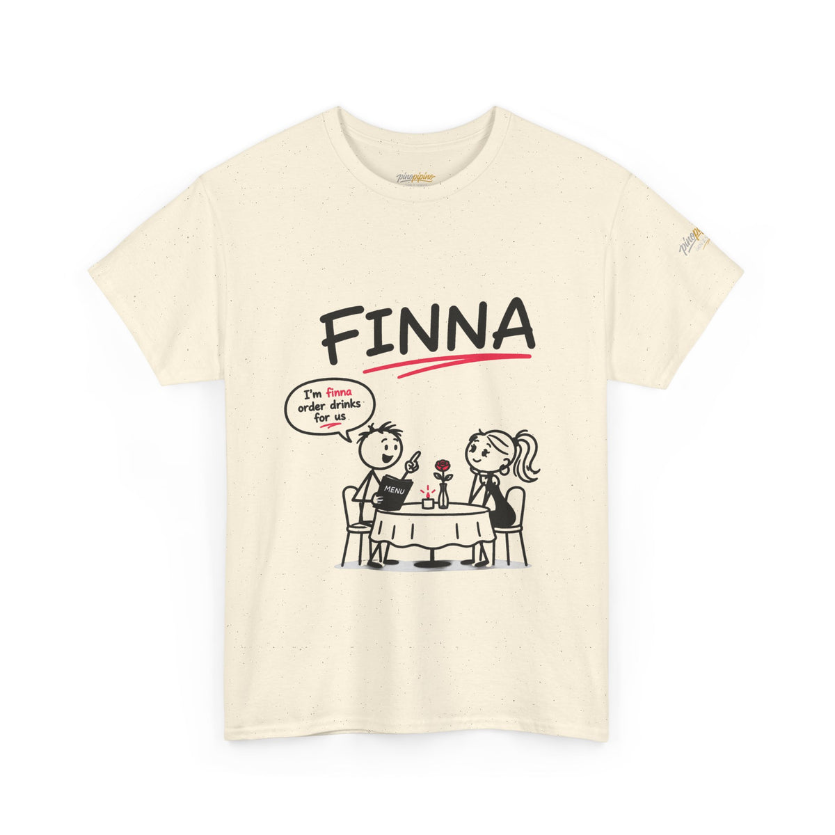 "FINNA" Gen z Slant Cartoon Tee