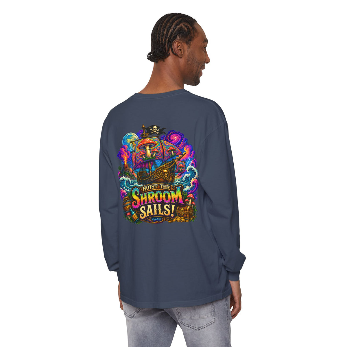 Hoist the Shroom Sails! Long Sleeve T‑Shirt