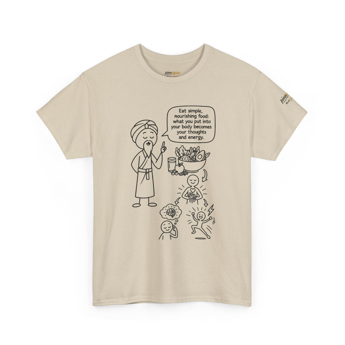 Mindful Eating T‑Shirt — "Eat Simple, Nourishing Food..." Wellness Tee