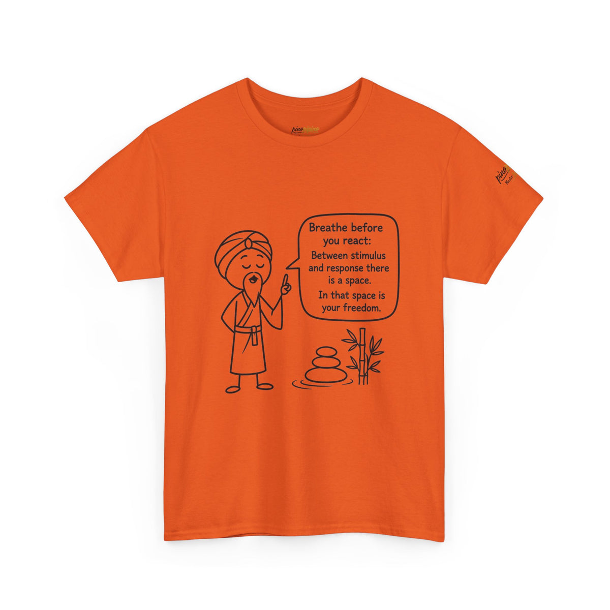 Mindful Guru T‑Shirt — "Breathe before you react" Meditation Tee