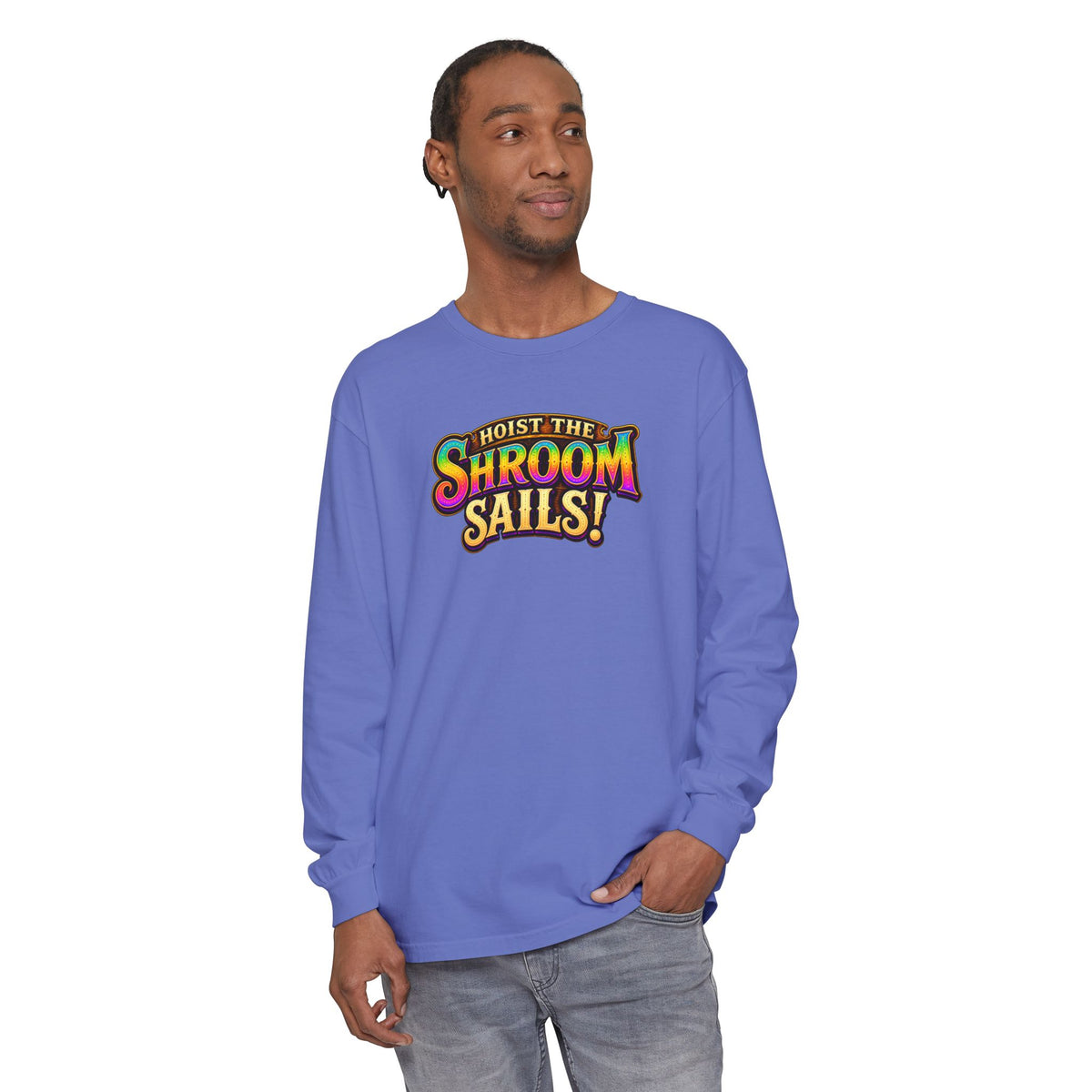 Hoist the Shroom Sails! Long Sleeve T‑Shirt