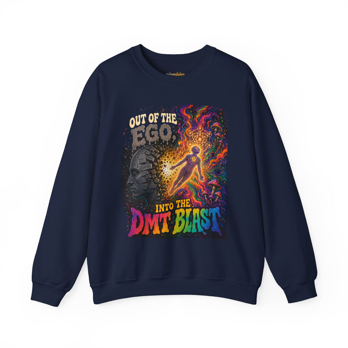 "Out of the Ego Into the DMT Blast" Psychedelic Crewneck Sweatshirt