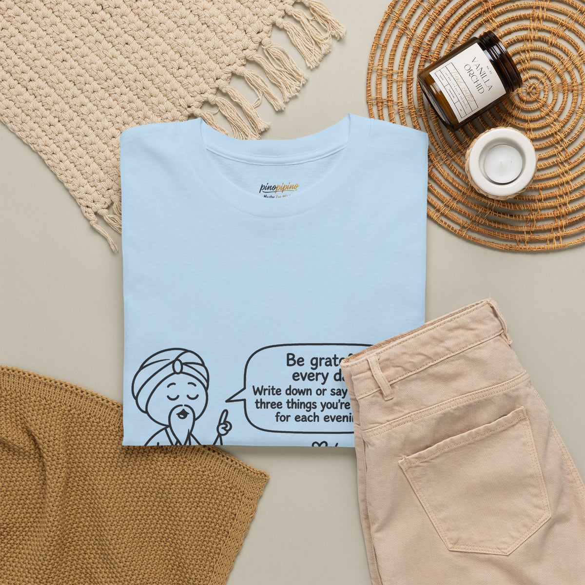 Gratitude Master Lee's Wisdom Tee — "Be grateful every day" Graphic T-Shirt