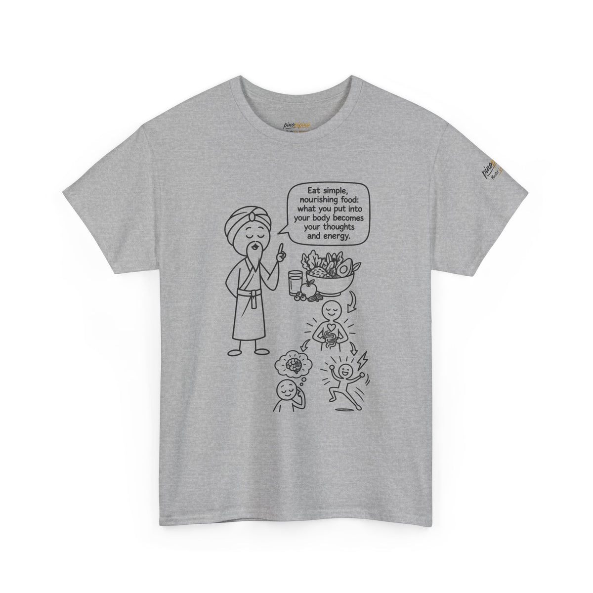 Mindful Eating T‑Shirt — "Eat Simple, Nourishing Food..." Wellness Tee