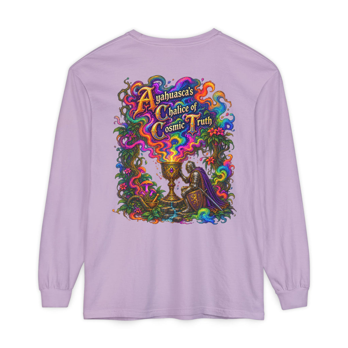 Ayahuasca Chalice Long Sleeve Tee — Psychedelic Cosmic Truth Graphic