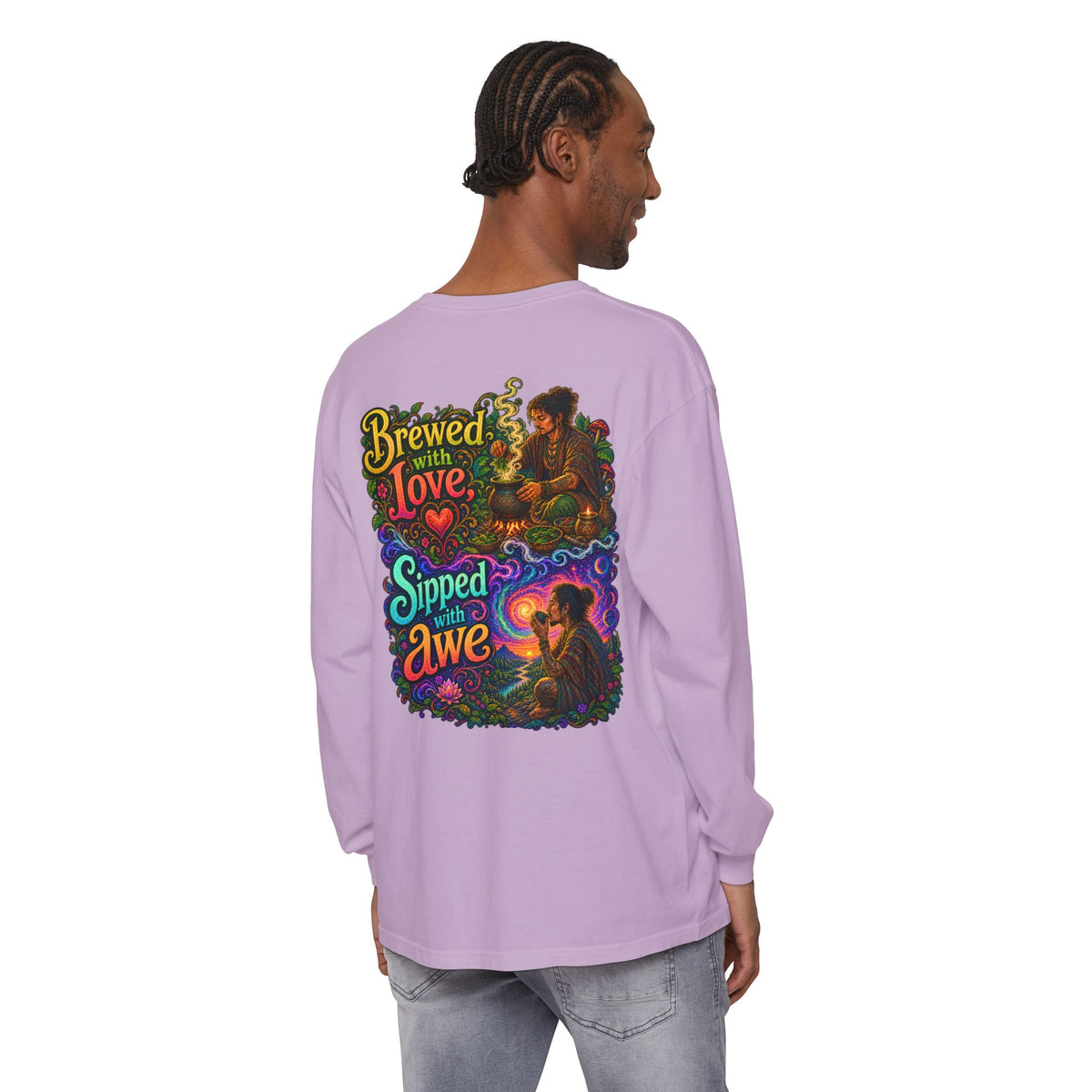 "Brewed with Love, Sipped with Awe" Long Sleeve Tee