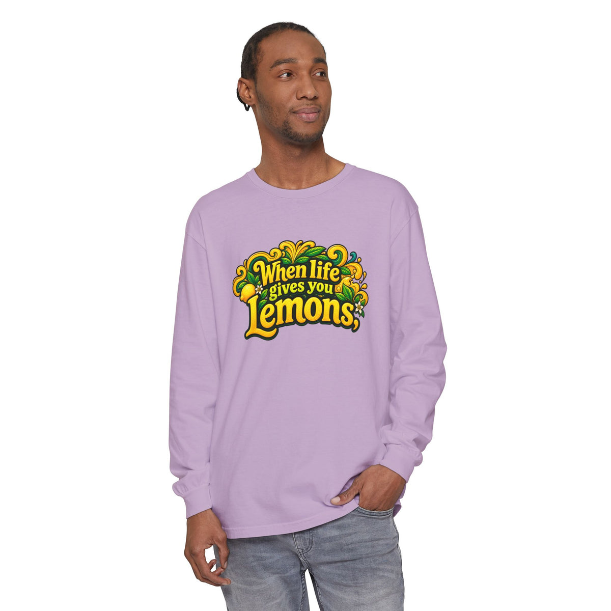 "When Life Gives You Lemons Trade them for Shrooms" Psychedelic Series Long Sleeve T-Shirt