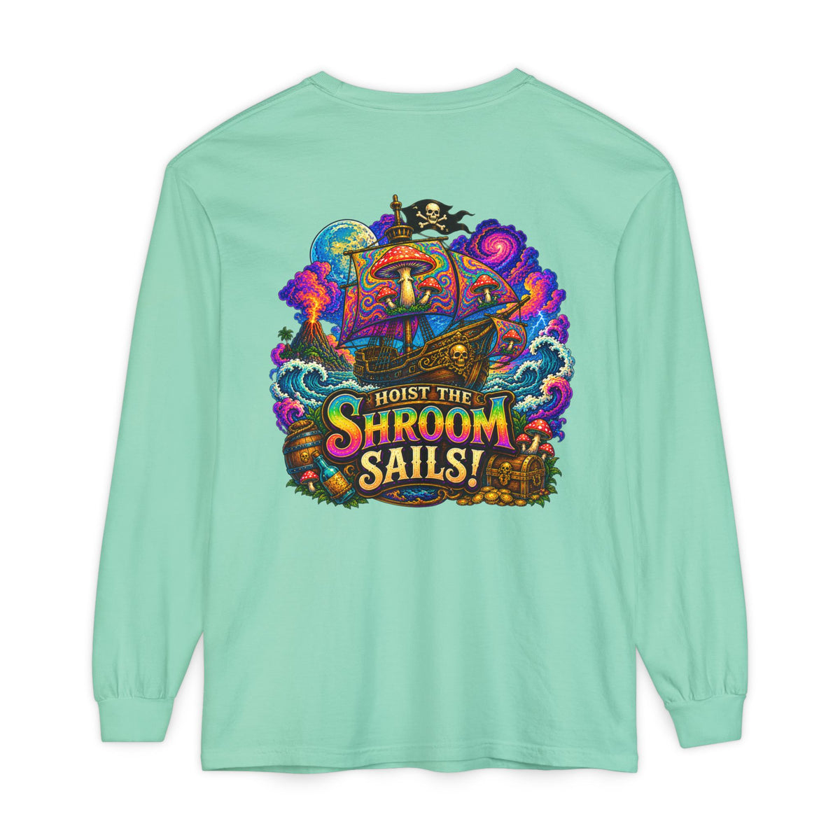 Hoist the Shroom Sails! Long Sleeve T‑Shirt