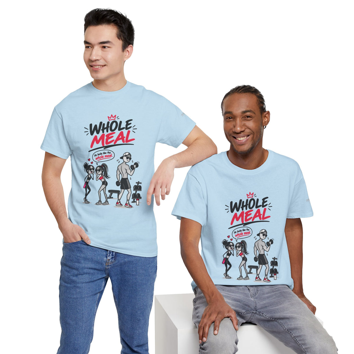 Fitness Tee — "Whole Meal" Gym Motivation Shirt