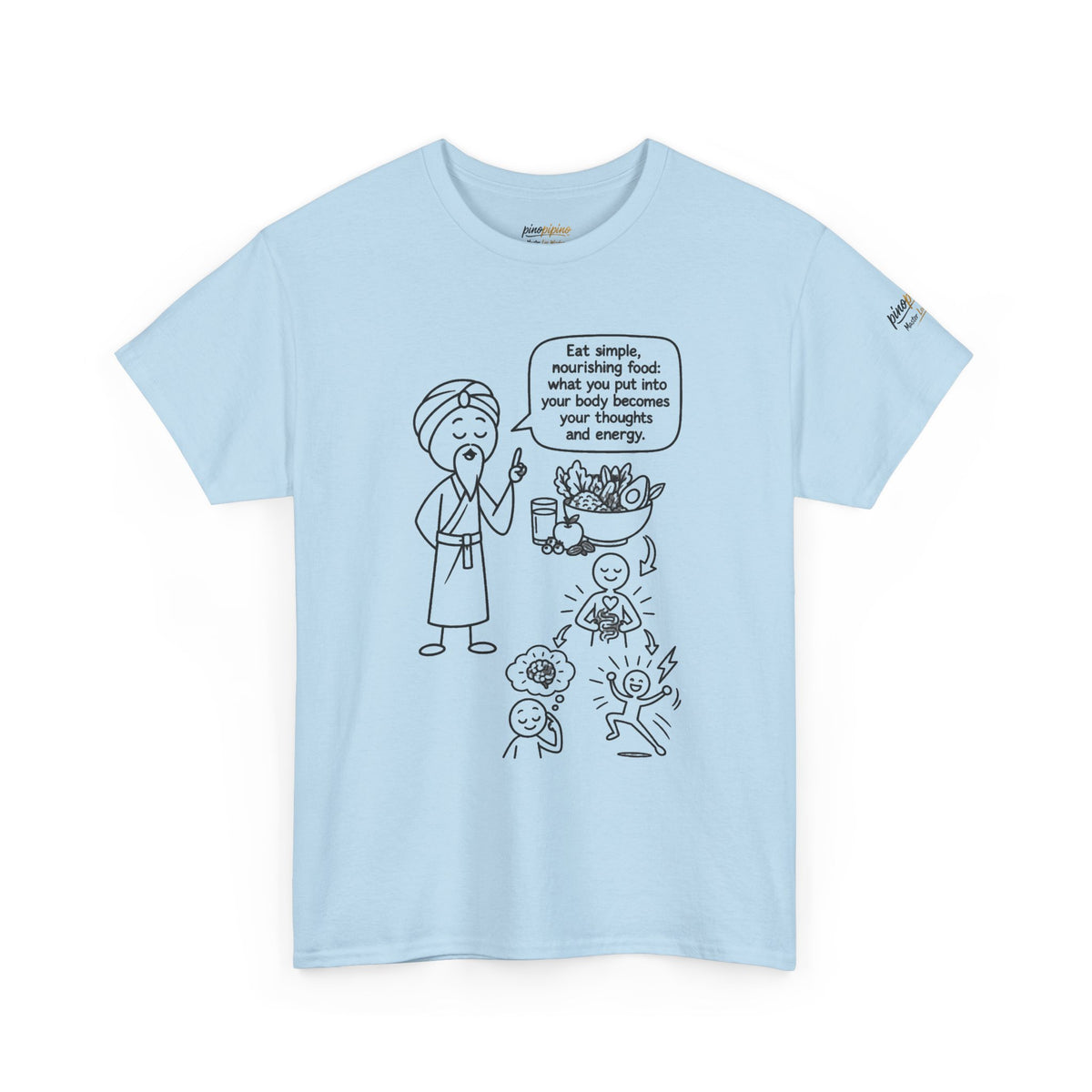 Mindful Eating T‑Shirt — "Eat Simple, Nourishing Food..." Wellness Tee