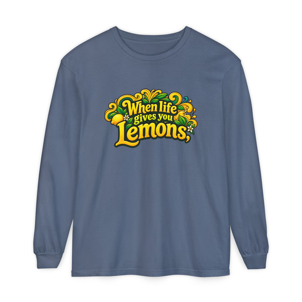 "When Life Gives You Lemons Trade them for Shrooms" Psychedelic Series Long Sleeve T-Shirt