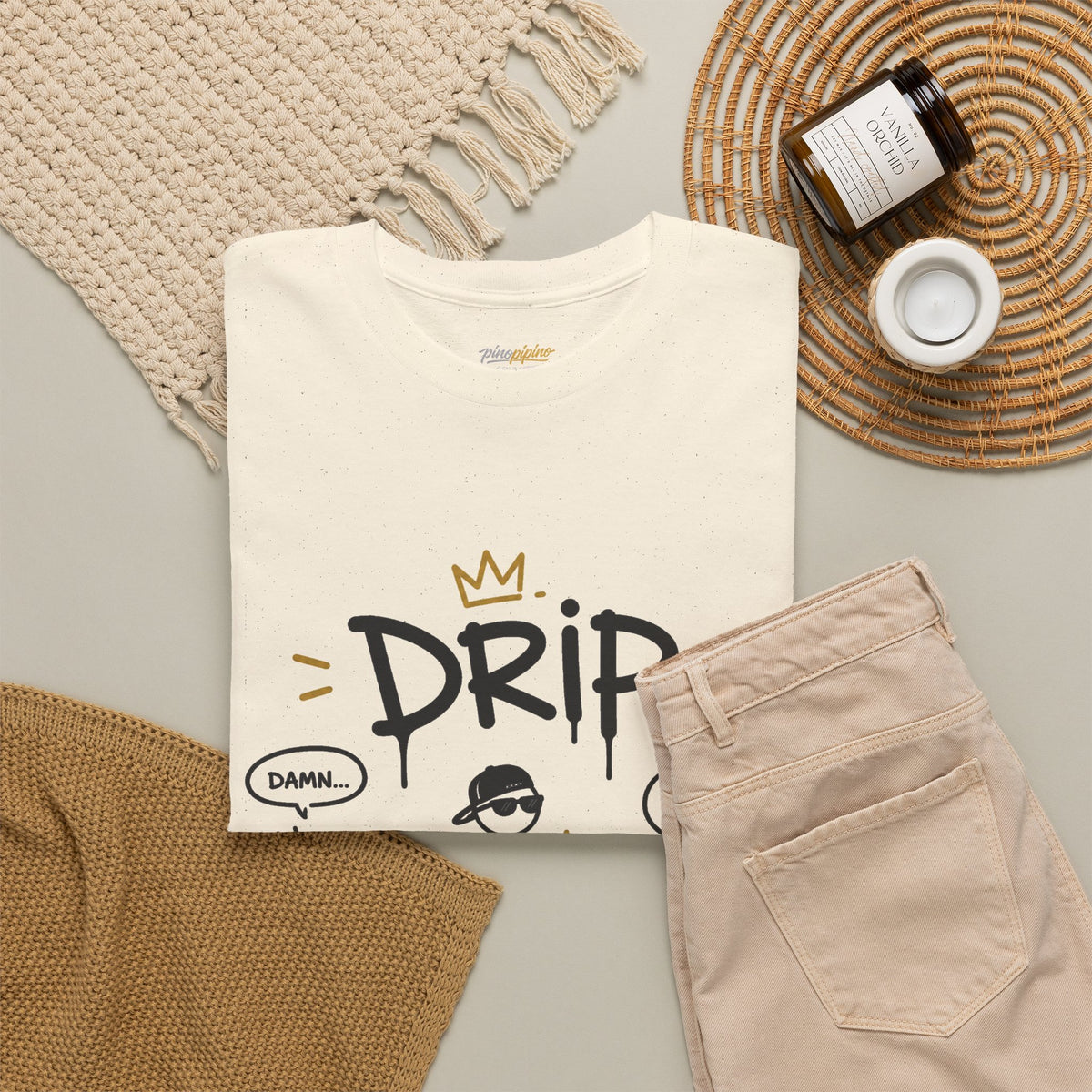 "Drip" Gen Z Slang Funny Stick Figure T‑Shirt