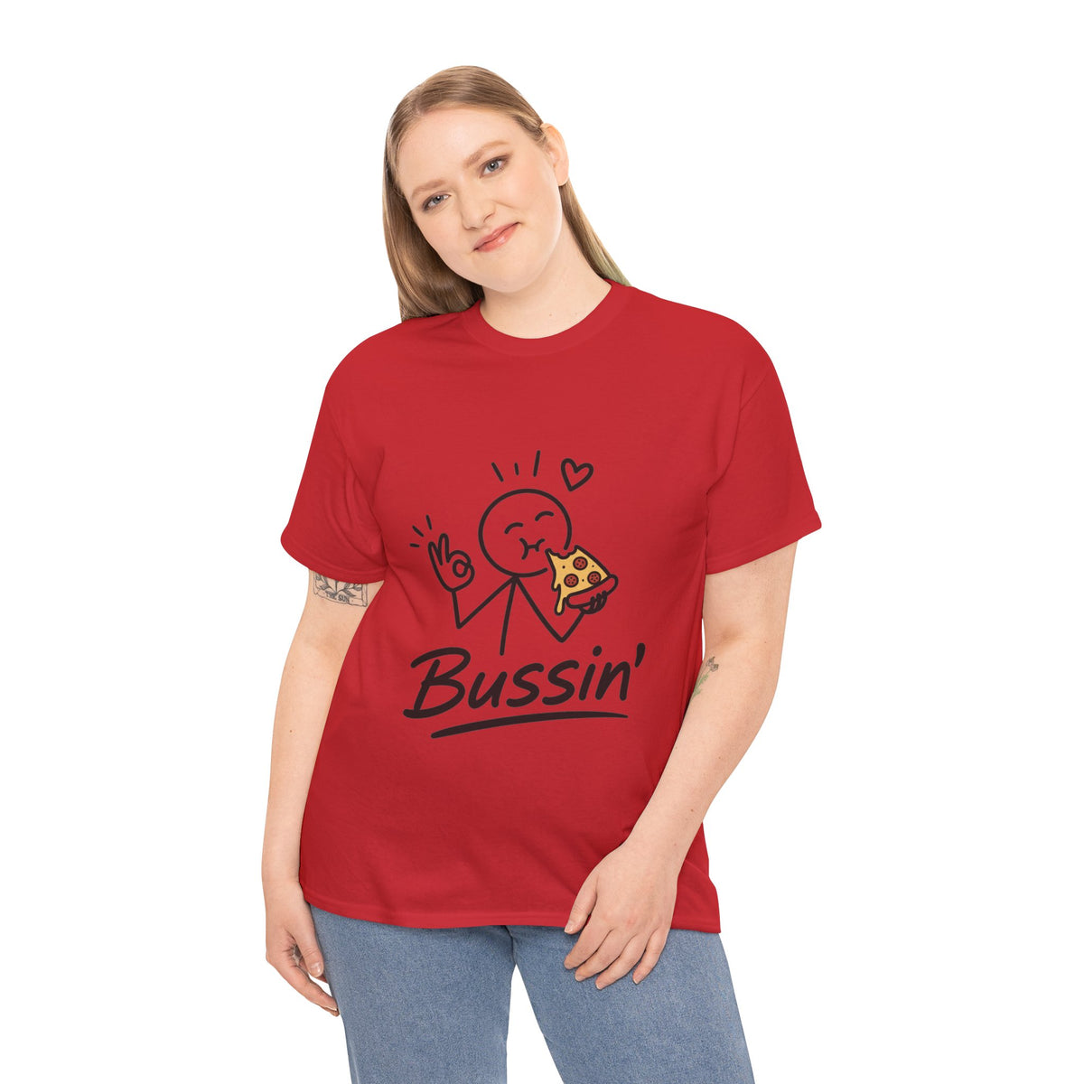 Pizza"'Bussin'" Tee — Funny Pizza Lover T‑Shirt