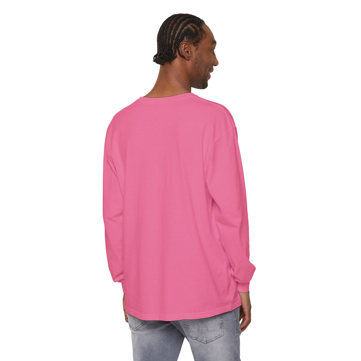 "Shrooming Where the Grass Is Greener" - Front Design Psychedelic Mushroom Long Sleeve T‑Shirt