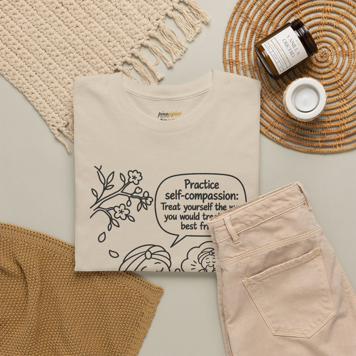 "Practice Self-Compassion" Master Lee's Wisdom Meditation T-Shirt