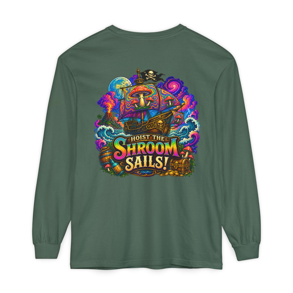 Hoist the Shroom Sails! Long Sleeve T‑Shirt