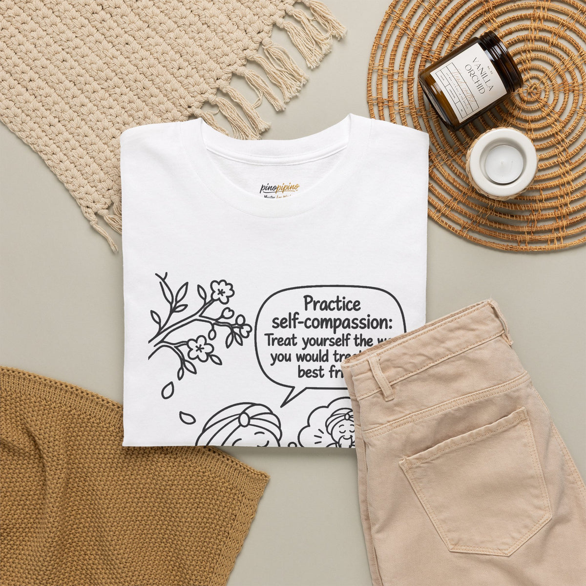 "Practice Self-Compassion" Master Lee's Wisdom Meditation T-Shirt
