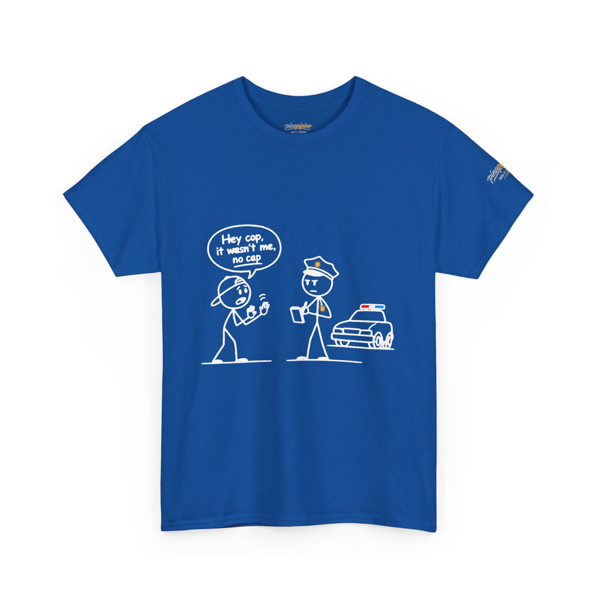 Cartoon Minimalist "No Cap" Gen Z Slang Tee