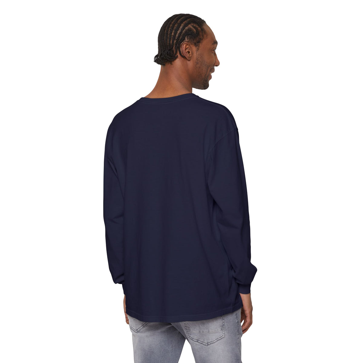 "Shrooming Where the Grass Is Greener" - Front Design Psychedelic Mushroom Long Sleeve T‑Shirt