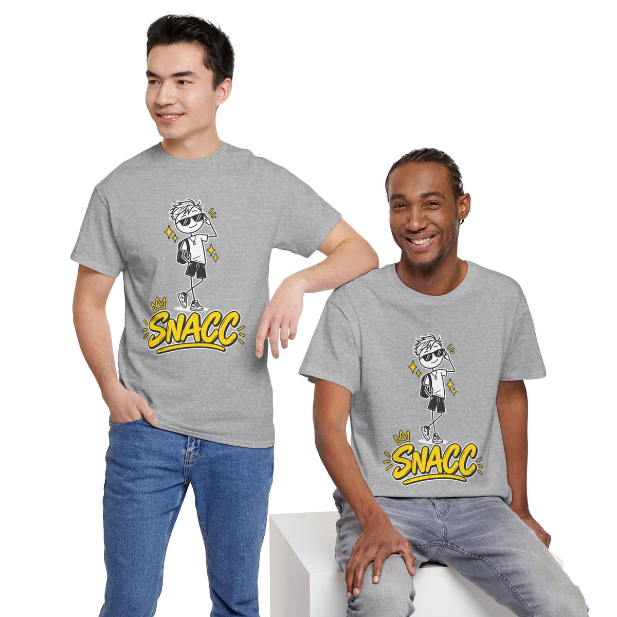 “SNACC” Man Graphic Streetwear Tee