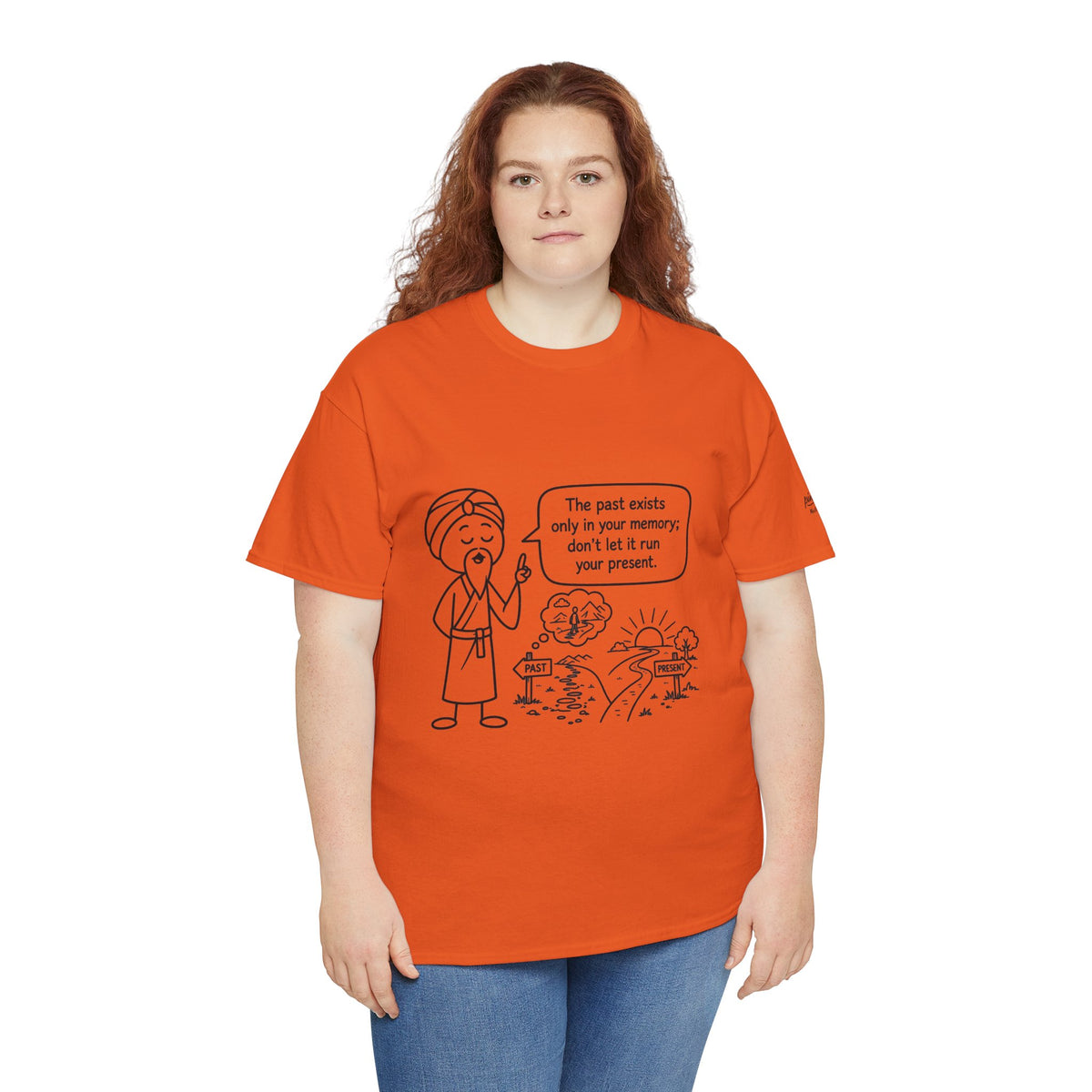 Inspirational Master Lee's Wisdom Graphic Tee — "The past exists only in your memory; don't let it ruin your present."