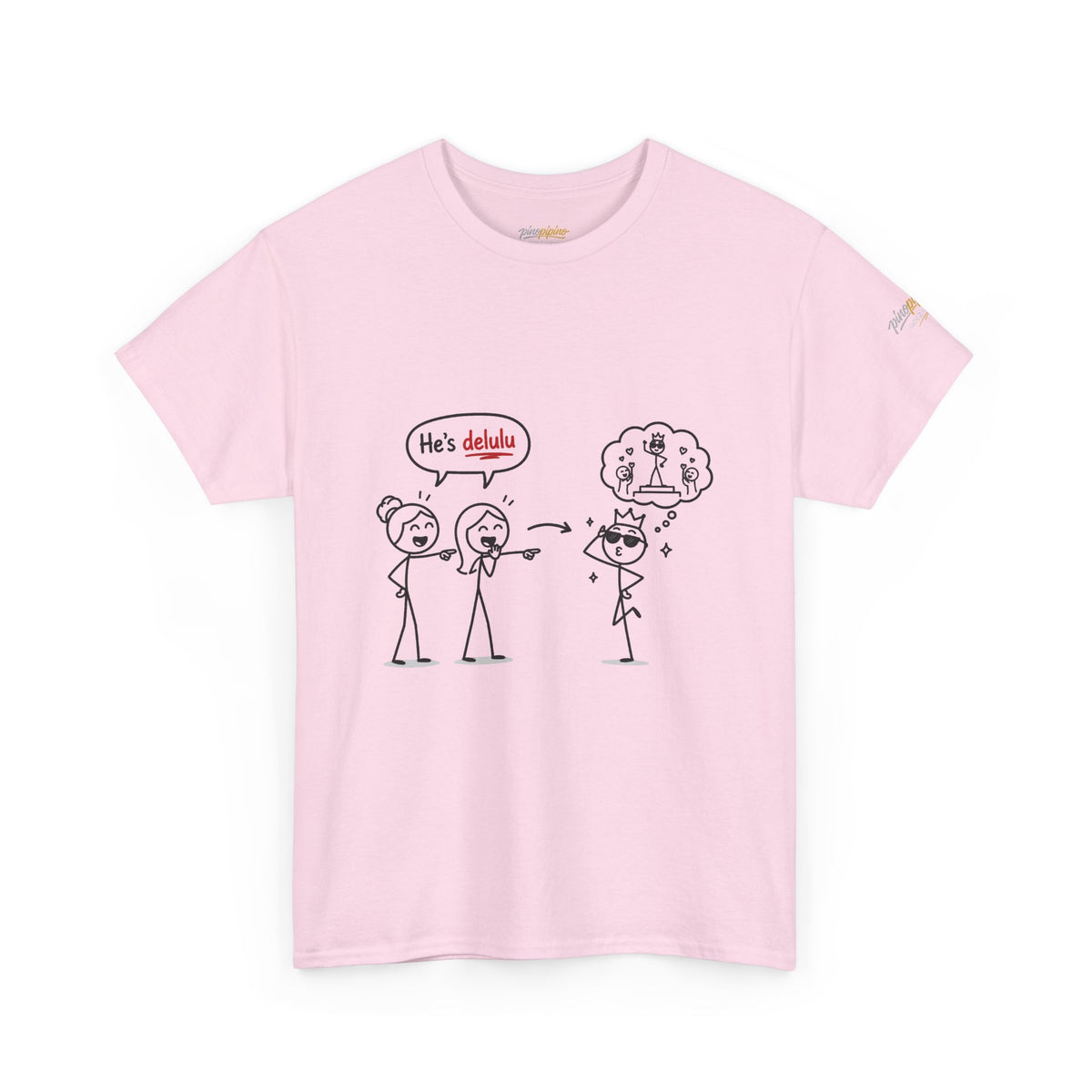 "He's Delulu" Funny Stick Figure Tee