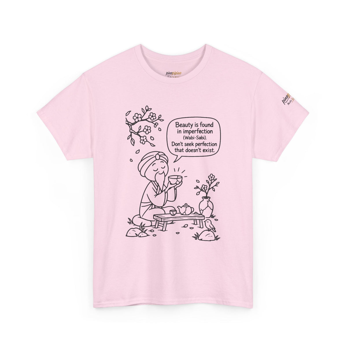 "Beauty is Found in Imperfection" Mindful Graphic Cotton Tee