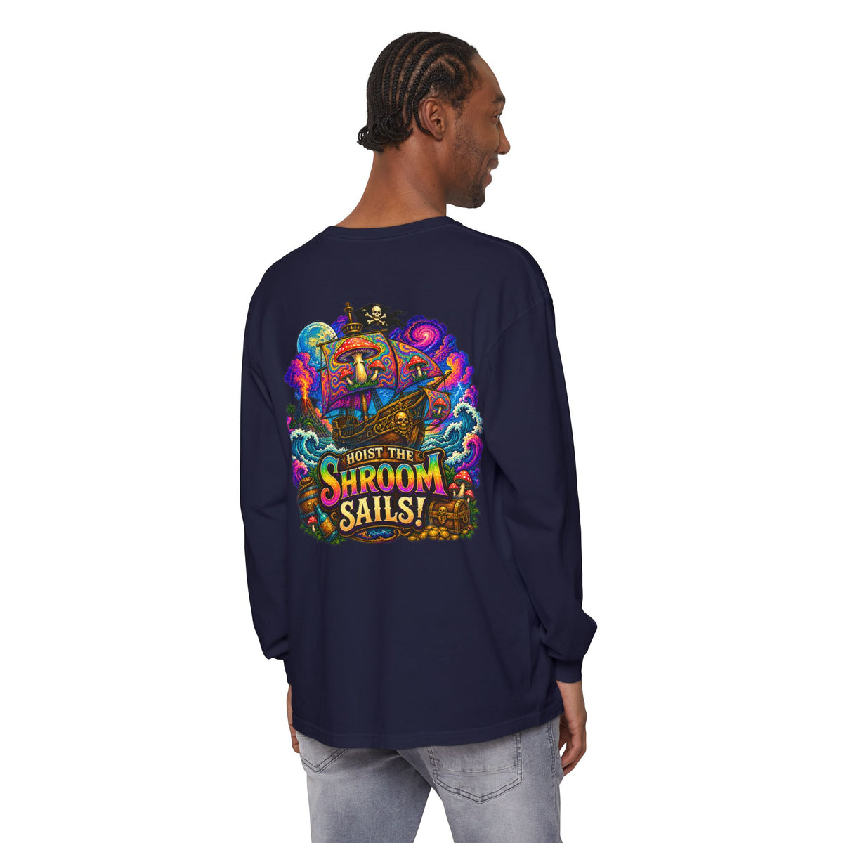 Hoist the Shroom Sails! Long Sleeve T‑Shirt